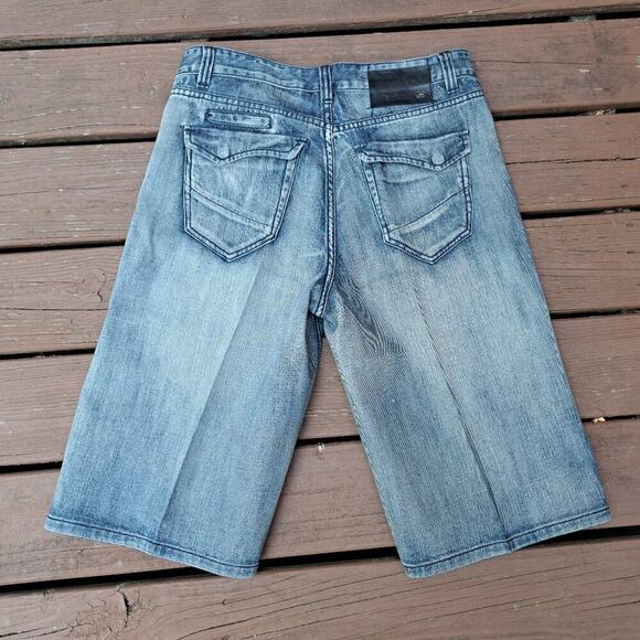 Lot of 2 Ecko Unltd 1972 Shorts Mens Size 32 Beige & Blue Denim Jean - Picture 5 of 16